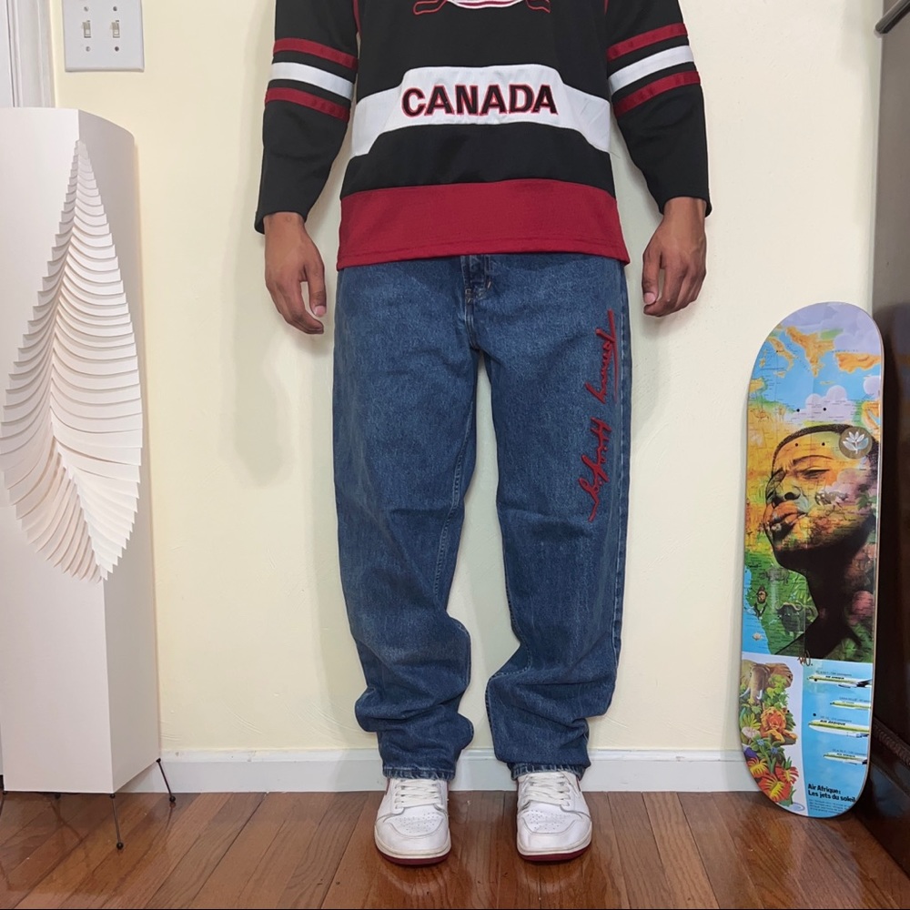 90’s Tommy Hilfiger Rubber Spellout Jeans